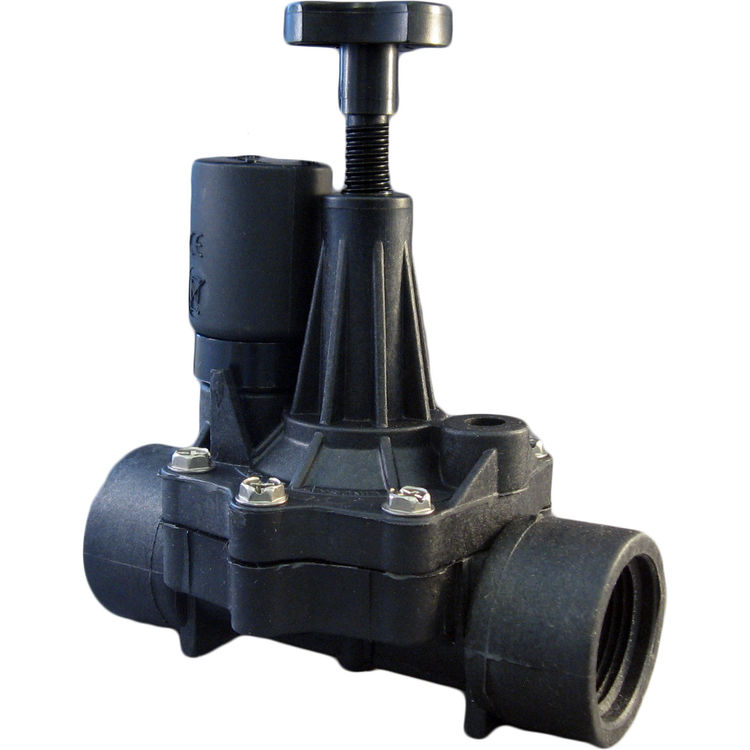 Hit 310050 1" Electric Sprinkler Valve w/ Flow Control, Nylon Female