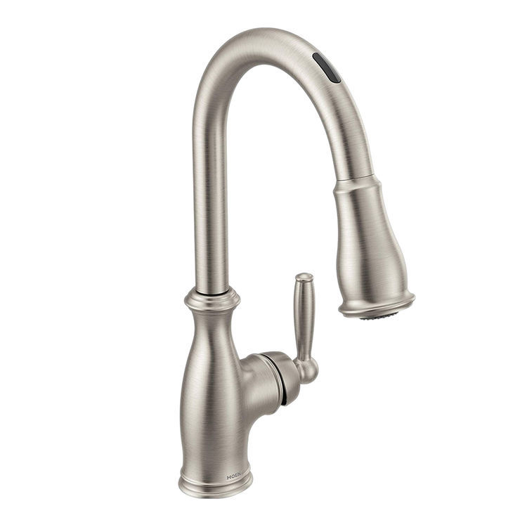 Moen Brantford MotionSense Wave Single Handle High Arc Pull-Down Kitchen  Faucet, Spot Resist Stainless - 7185EWSRS