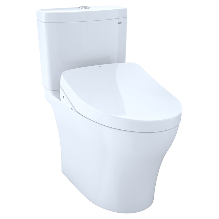 Toto MW4463046CEMGA#01 TOTO Aquia IV WASHLET+ S500e Two-Piece Toilet - 1.28 GPF & 0.8 GPF - Cotton White - MW4463046CEMGA#01
