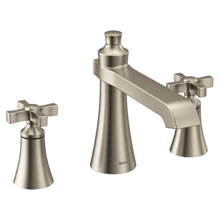Moen Ts927bn Flara Two Handle Roman Tub Faucet Trim Cross