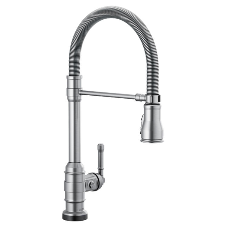 View 3 of Delta 9690T-AR-DST Delta 9690T-AR-DST Broderick One Handle Semi Pro Kitchen Faucet w/ Touch2O, Arctic Stainless