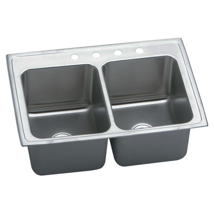 Elkay DLRQ3322124 Elkay DLRQ3322124 Gourmet Stainless Steel Double Bowl Sink