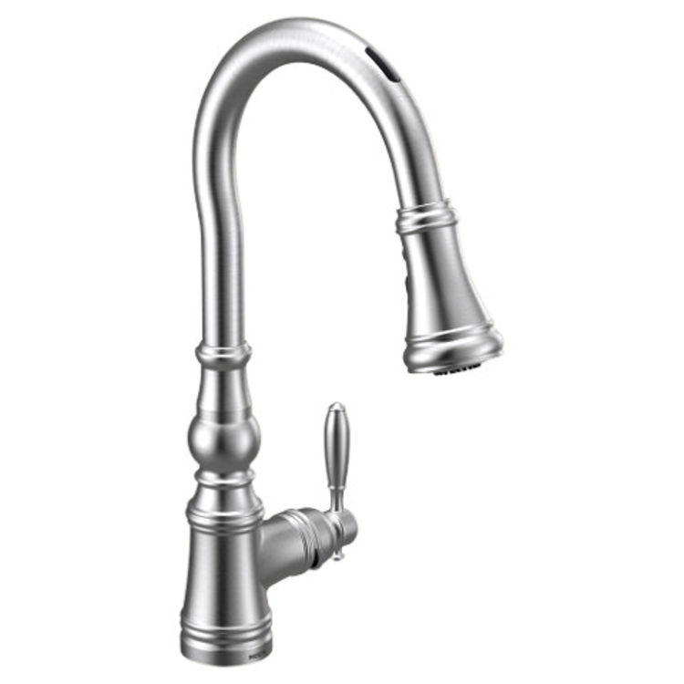 Moen S73004EVC Moen S73004EVC Weymouth One-Handle Voice-Activated Pulldown Kitchen Faucet - Chrome