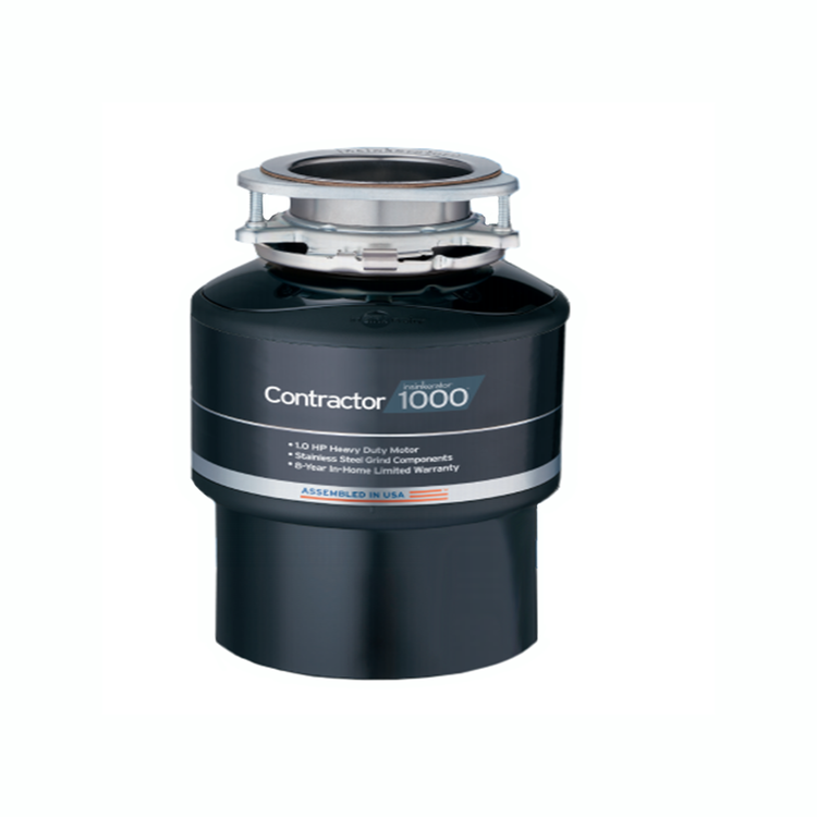 Insinkerator Contractor1000 1 HP Garbage Disposal, Less Cord Black