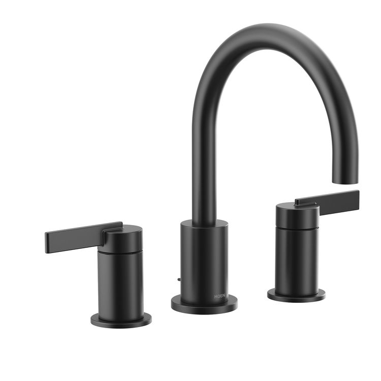 Moen T6222BL Cia TwoHandle Widespread Lavatory Faucet, Matte Black