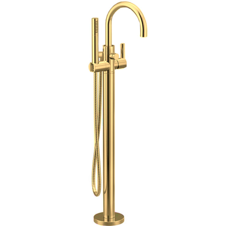 Moen 615BG Cia FloorMount Tub Filler w/ Hand Shower, Brushed Gold