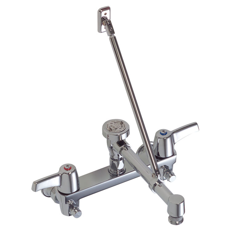 Delta 28C2383 DELTA 28C2383 COMMERCIAL TWO HANDLE WALL-MOUNT FAUCET CHROME