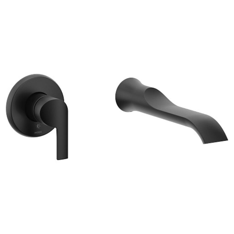 Moen WTS981BL Moen WTS981BL Doux One Handle Wall Mount Tub Filler Trim - Matte Black