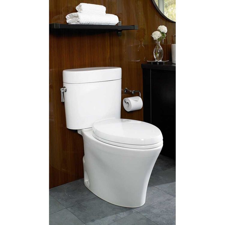 View 10 of Toto CST794SF#12 TOTO Nexus Two-Piece Elongated 1.6 GPF Universal Height Skirted Design Toilet, Sedona Beige - CST794SF#12