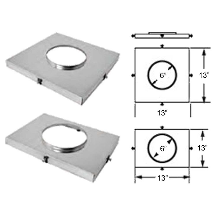M&G DuraVent 55DFS-TPA DuraVent 55DFS-TPA DuraFlex SS 5.5-Inch Pref-med Top Plate
