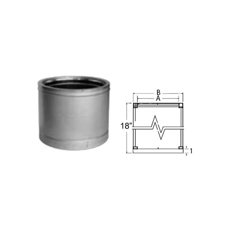 View 3 of M&G DuraVent 99702 DuraVent 22DT-18 22-Inch DuraTech 18-Inch Galvalume Chimney Pipe