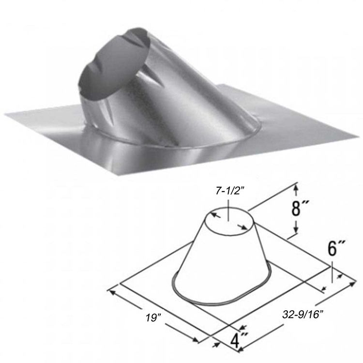 View 3 of M&G DuraVent 9352 DuraVent 5DT-F18 5-Inch DuraTech Roof Flashing 13/12-18/12