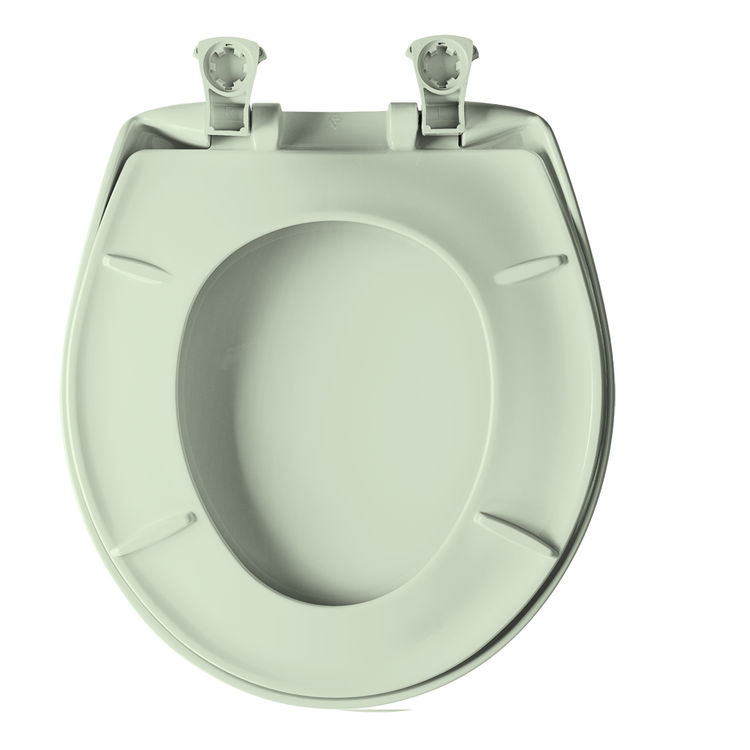 Bemis 200SLOWT305 Easy Close Round Plastic Toilet Seat Sea Mist Green
