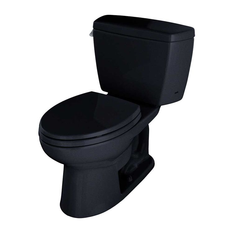 TOTO Drake TwoPiece Elongated 1.6 GPF ADA Compliant Toilet, Ebony