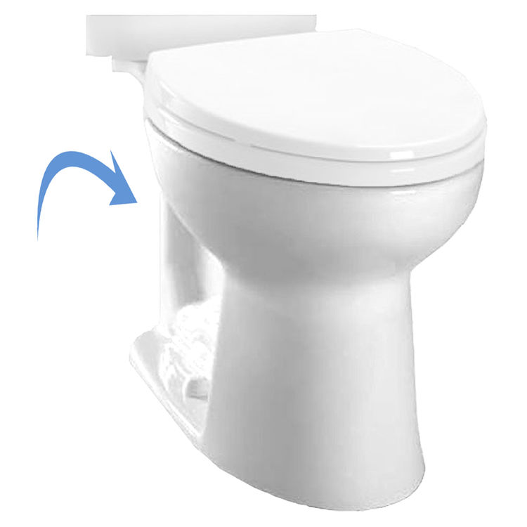 TOTO Entrada Universal Height Round Toilet Bowl, Cotton ...