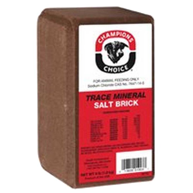 View 3 of Cargill 110004997 Champions Choice 110004997 Trace Mineral Salt, 4 lb Brick, Solid, Greenish-Brown