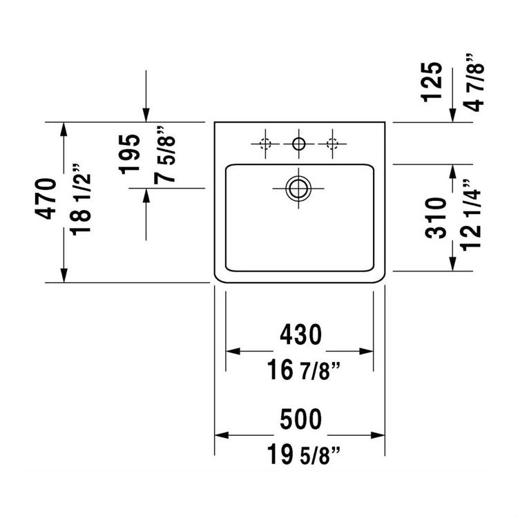 Duravit 454500025 Duravit Vero 0454500025 19-5/8