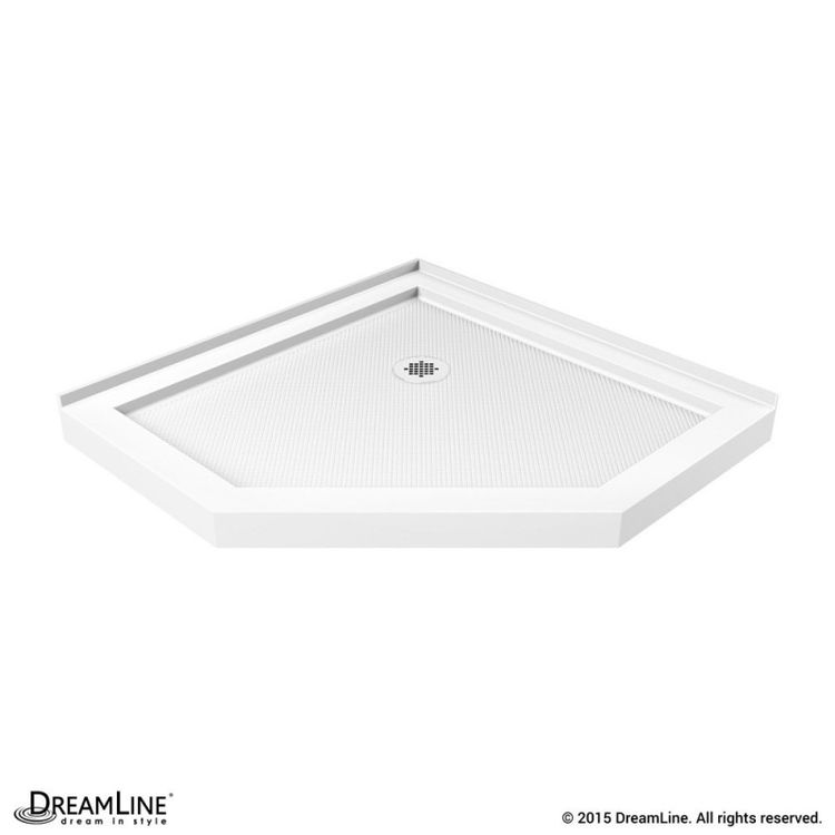 DreamLine 36" x 36" x 76 3/4" H NeoAngle Shower Base and QWALL4
