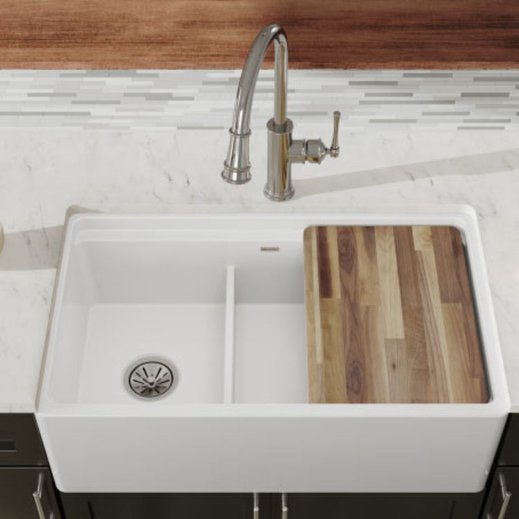 Elkay SWUF3320WH Fireclay 33" x 1915/16" x 93/16" Double Bowl