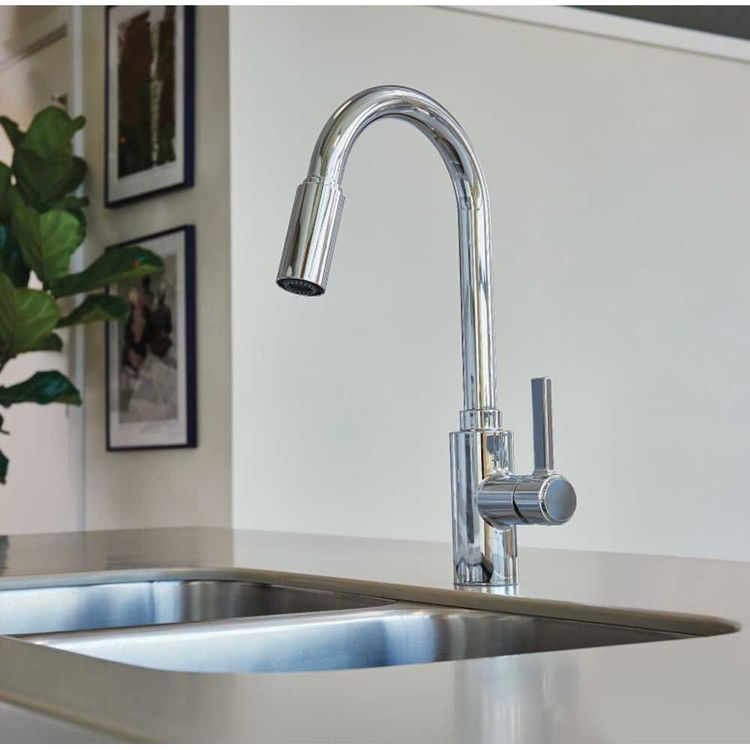 View 4 of Moen 7882BL Moen 7882BL Genta One Handle ...