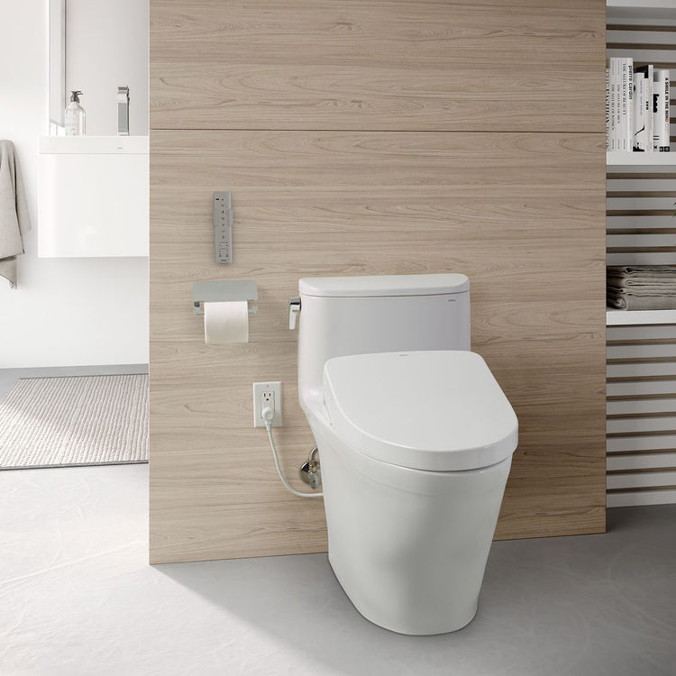 TOTO WASHLET+ Nexus One-Piece Elongated 1.28 GPF Toilet ...