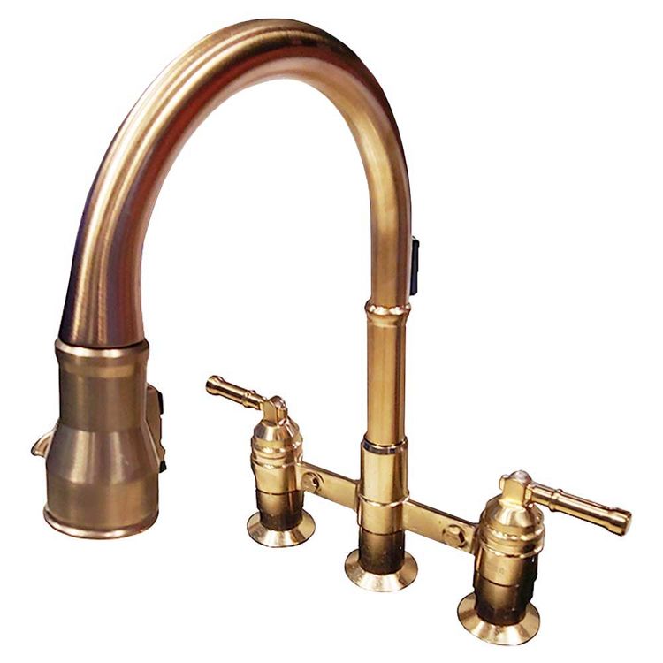 Delta 2390l Cz Dst Broderick Two Handle Pulldown Bridge Faucet Champagne Bronze