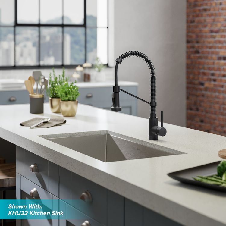 KRAUS KPF-1610MB BOLDEN ONE HANDLE SEMI PRO KITCHEN FAUCET ...