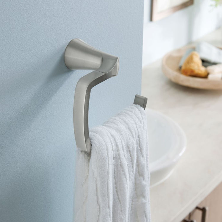 Moen BH2986BN Danika Towel Ring, Brushed Nickel PlumbersStock