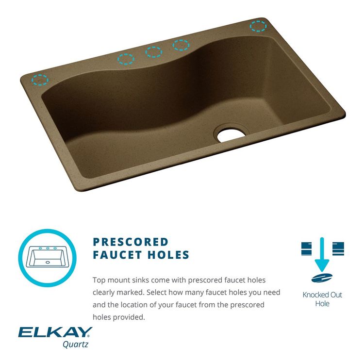 View 6 of Elkay ELG2522BQ0 Elkay ELG2522BQ0 Bisque Single Bowl Quartz Classic Sink
