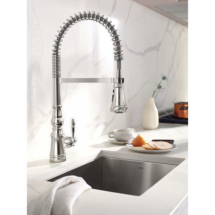 Moen S73104SRS Weymouth One Handle Semi-pro Kitchen Faucet ...