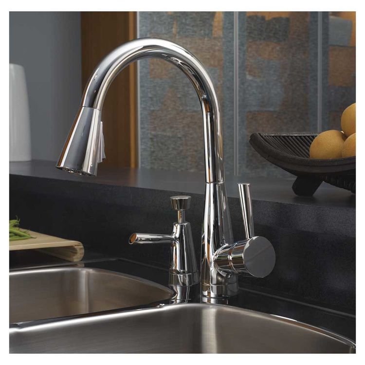Brizo 63070LFPC Venuto SingleHandle PullDown Kitchen Faucet