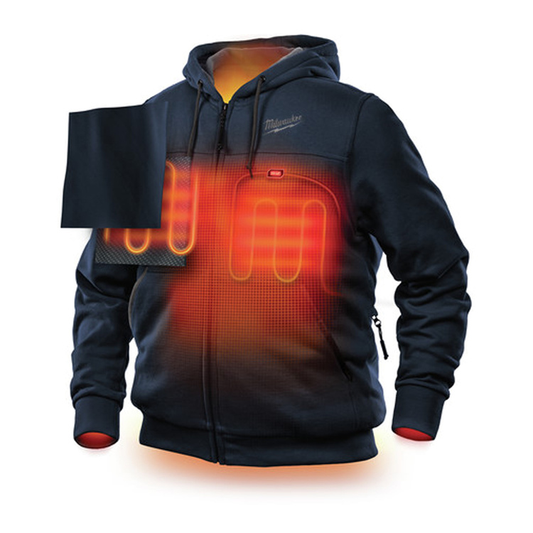 View 6 of Milwaukee 302BL-20XL Milwaukee M12 Heated Hoodie, Extra-Large, Blue - 302BL-20XL