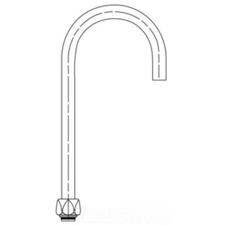 Delta 063076A Delta 063076A TECK Limited Swing Gooseneck Spout, LS-R8, Smooth End-Flow Control, Chrome
