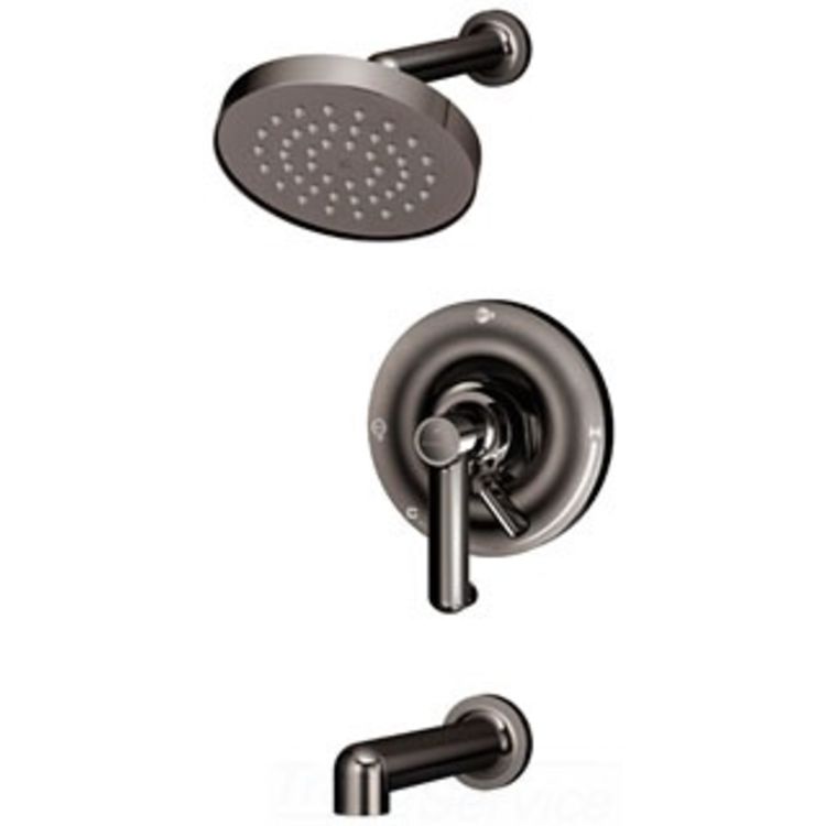 Symmons S-5302-BLK Symmons S-5302-BLK Polished Graphite Museo Series Tub/Shower System
