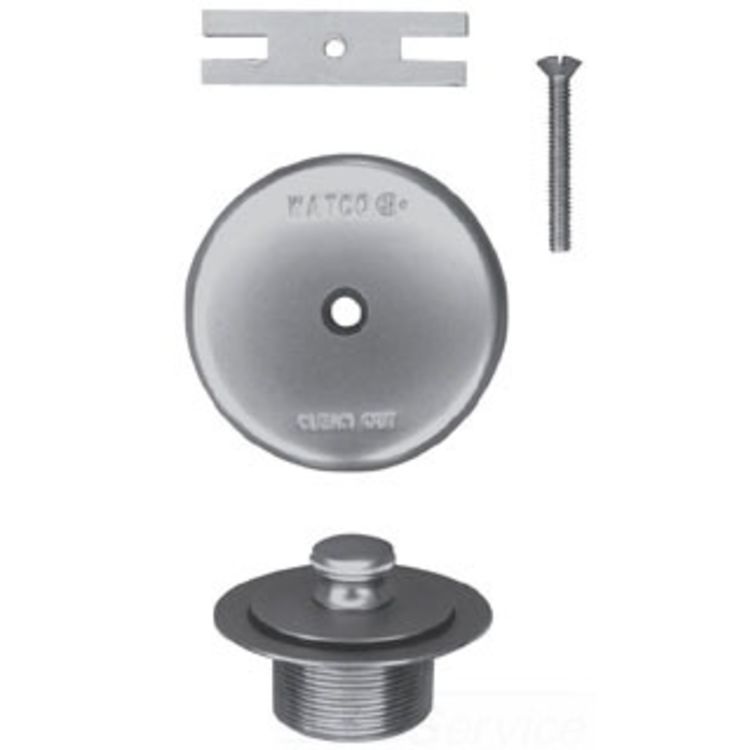 Watco 58190-AP-2H Watco 58190-AP-2H Lift & Turn Aged Pewter Two-Hole Overflow Plate Assembly