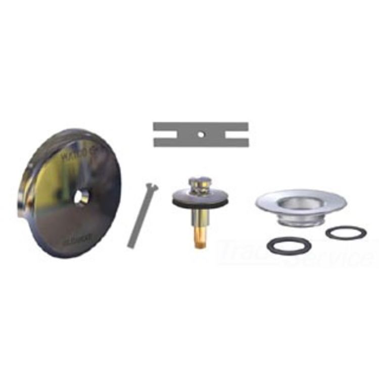 Watco 59290-PN-2H Watco 59290-PN-2H QuickTrim Lift & Turn Pearl Nickel Two-Hole Overflow Trim Kit