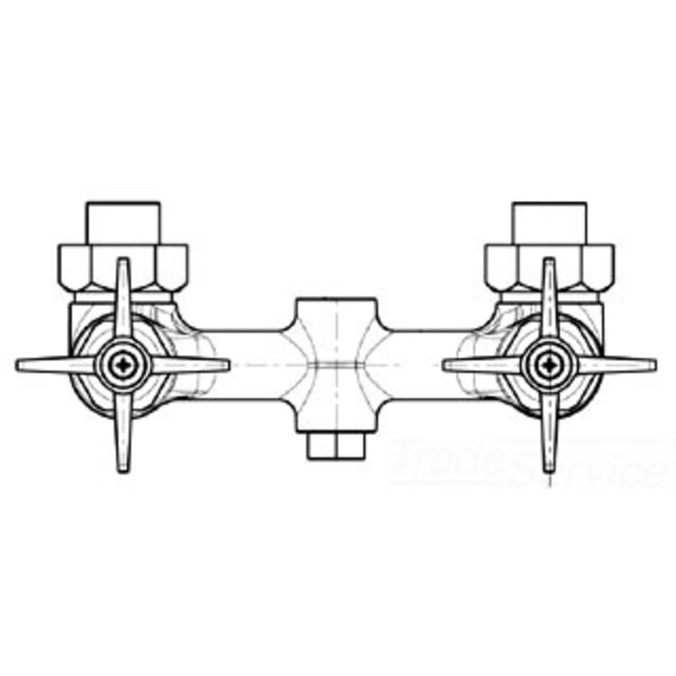Chicago Faucets 752 Voccp Exposed Two Handle Shower Fitting