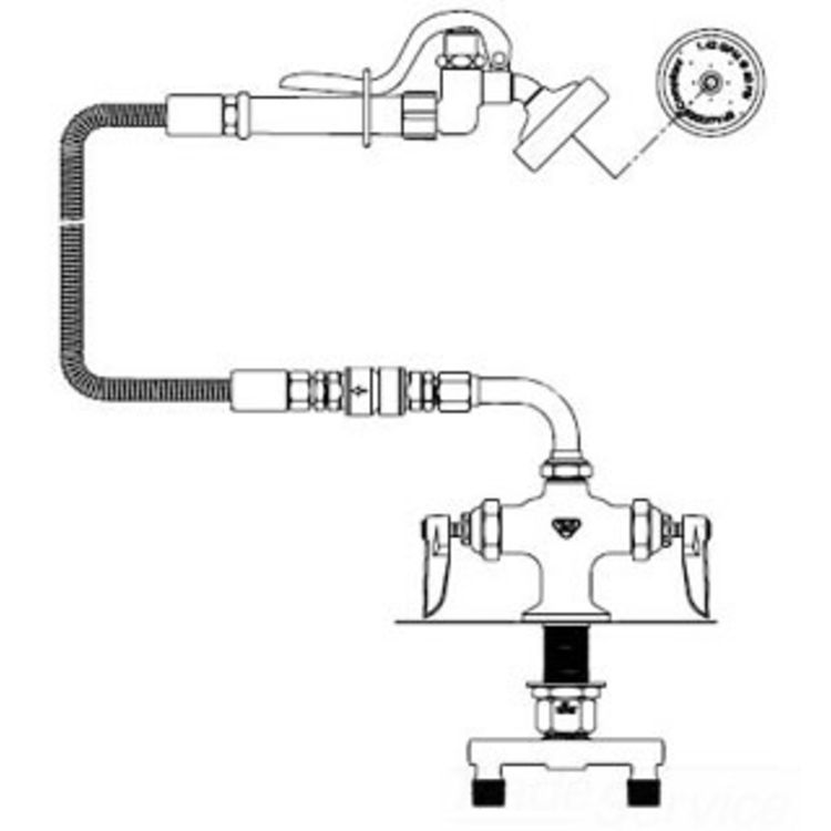 T&S Brass B-0200-60H-VB T&S Brass B-0200-60H-VB Faucet Spray Unit