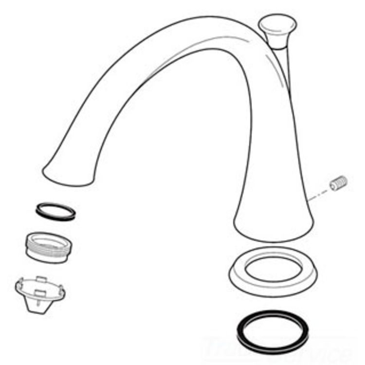 Delta RP51285SS Delta RP51285SS Lahara Three-Hole Roman Tub Spout Assembly, Stainless