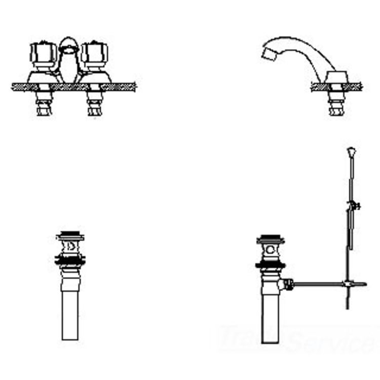 Delta 21C221 Delta 21C221 Tech 2-Handle Cast Centerset Lavatory Faucet, 5-Fluted, Metal Pop-Up, VR Laminar Outlet, Chrome