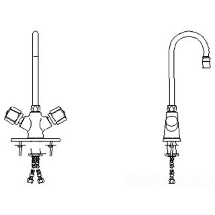 Delta 25C4821 Delta 25C4821 CER-TECK Single Shank Mixing Lavatory Faucet w/ 4.5