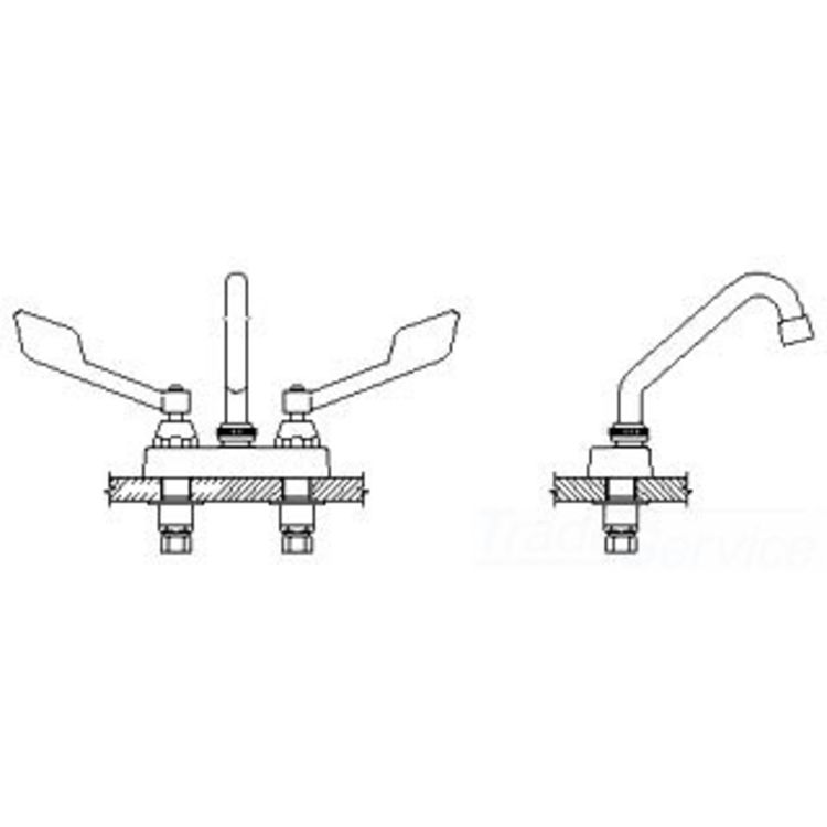 Delta 27C4345 Delta 27C4345 CER-TECK 2-Handle Cast Centerset Lavatory Faucet, 6