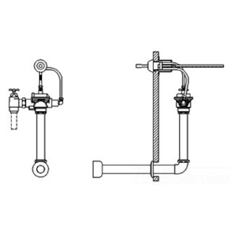 Delta 83T241-6 Delta 83T241-6 TECK Concealed Flush Valve w/ Handle, 1.6 gpf, 1.5