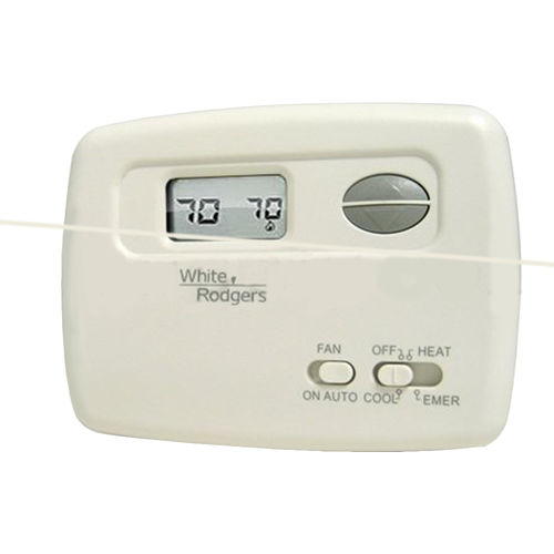 White-Rodgers 70 Series Large LCD with Improved Contrast Heat Pump  Thermostat for Two-Stage Heat and One-Stage Cool Systems - 1F79-111