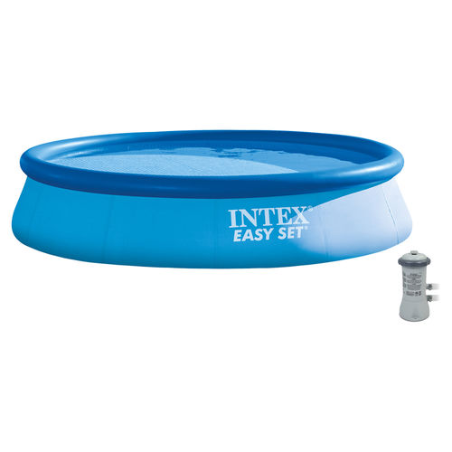 Intex 10ft x 30in Easy Set Above Ground Inflatable Family Swimming Pool & Pump