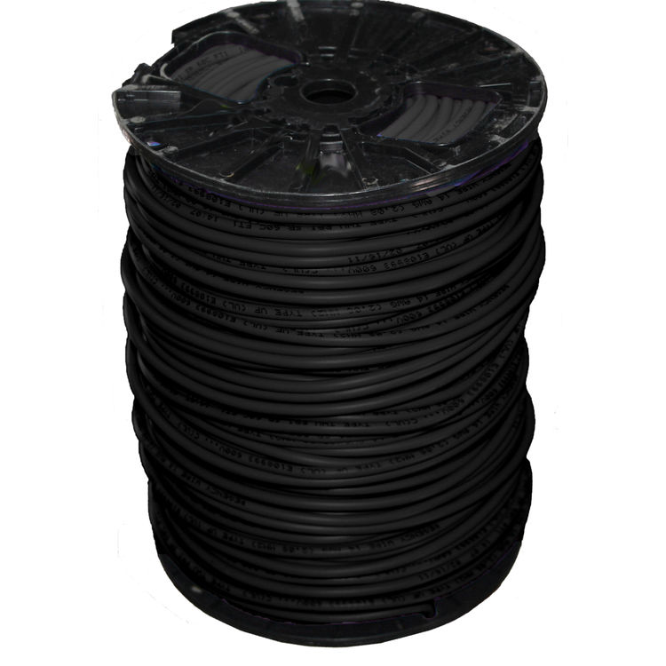 14 Gauge 1 Stand Black Tracer Wire 500' Roll PlumbersStock