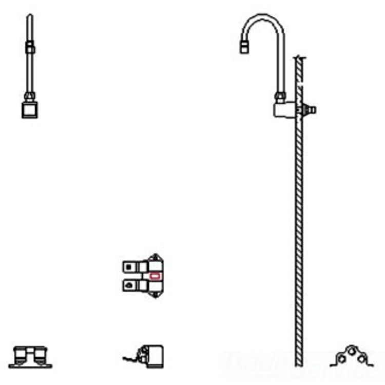 ... COMMERCIAL WALL-MOUNT DOUBLE PEDAL SCRUB SINK CHROME PlumbersStock
