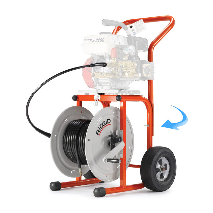 Ridgid 62877 Model H30 Jetter Cart With 110' of 1/2" Jet Hose on Reel