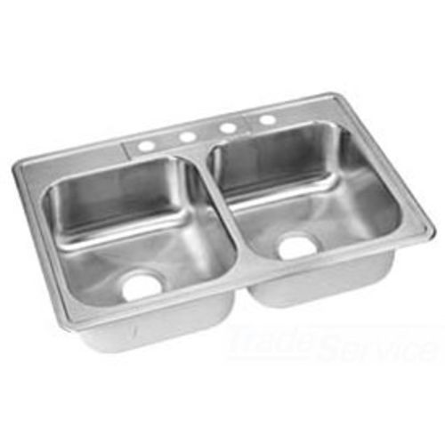 Dayton DPMJ23322MR2 Dayton DPMJ23322MR2 Stainless Steel Top Mount Double Bowl Premium Sink